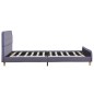 vidaXL Estructura de cama de tela gris claro 140x200 cm