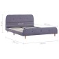 vidaXL Estructura de cama de tela gris claro 140x200 cm