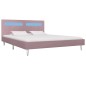 vidaXL Estructura de cama con LED tela rosa 180x200 cm vidaXL Estructura de cama con LED tela rosa 180x200 cm