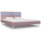 vidaXL Estructura de cama con LED tela rosa 180x200 cm vidaXL Estructura de cama con LED tela rosa 180x200 cm
