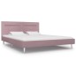 vidaXL Estructura de cama con LED tela rosa 180x200 cm vidaXL Estructura de cama con LED tela rosa 180x200 cm