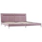 vidaXL Estructura de cama con LED tela rosa 180x200 cm vidaXL Estructura de cama con LED tela rosa 180x200 cm