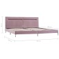 vidaXL Estructura de cama con LED tela rosa 180x200 cm vidaXL Estructura de cama con LED tela rosa 180x200 cm