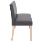 vidaXL Banco de cuero sintético 139,5 cm gris