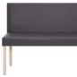 vidaXL Banco de cuero sintético 139,5 cm gris