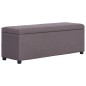 vidaXL Banco con espacio de almacenaje 116 cm poliéster gris topo vidaXL Banco con espacio de almacenaje 116 cm poliéster gris topo