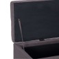 vidaXL Banco con espacio de almacenaje 116 cm poliéster gris topo vidaXL Banco con espacio de almacenaje 116 cm poliéster gris topo