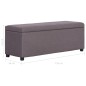 vidaXL Banco con espacio de almacenaje 116 cm poliéster gris topo vidaXL Banco con espacio de almacenaje 116 cm poliéster gris topo