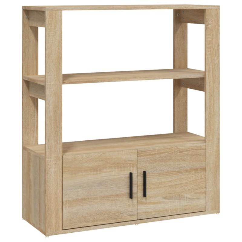 vidaXL Aparador madera contrachapada color roble Sonoma 80x30x90 cm vidaXL Aparador madera contrachapada color roble Sonoma 80x30x90 cm