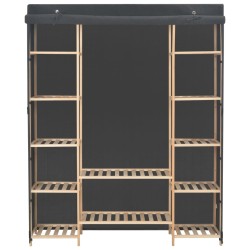 vidaXL Armario de tela gris 135x40x170 cm