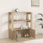 vidaXL Aparador madera contrachapada color roble Sonoma 80x30x90 cm vidaXL Aparador madera contrachapada color roble Sonoma 80x30x90 cm