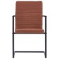 vidaXL Sillas de comedor voladizas 2 unidades cuero sintético marrón vidaXL Sillas de comedor voladizas 2 unidades cuero sintético marrón