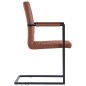 vidaXL Sillas de comedor voladizas 2 unidades cuero sintético marrón vidaXL Sillas de comedor voladizas 2 unidades cuero sintético marrón