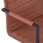vidaXL Sillas de comedor voladizas 2 unidades cuero sintético marrón vidaXL Sillas de comedor voladizas 2 unidades cuero sintético marrón