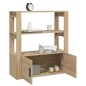 vidaXL Aparador madera contrachapada color roble Sonoma 80x30x90 cm vidaXL Aparador madera contrachapada color roble Sonoma 80x30x90 cm
