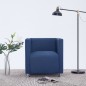 vidaXL Sillón en forma de cubo de tela azul vidaXL Sillón en forma de cubo de tela azul