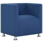 vidaXL Sillón en forma de cubo de tela azul vidaXL Sillón en forma de cubo de tela azul