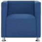 vidaXL Sillón en forma de cubo de tela azul vidaXL Sillón en forma de cubo de tela azul