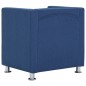 vidaXL Sillón en forma de cubo de tela azul vidaXL Sillón en forma de cubo de tela azul