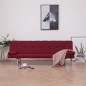 vidaXL Sofá cama con dos almohadas de poliéster rojo vino vidaXL Sofá cama con dos almohadas de poliéster rojo vino