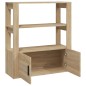 vidaXL Aparador madera contrachapada color roble Sonoma 80x30x90 cm vidaXL Aparador madera contrachapada color roble Sonoma 80x30x90 cm