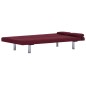 vidaXL Sofá cama con dos almohadas de poliéster rojo vino vidaXL Sofá cama con dos almohadas de poliéster rojo vino