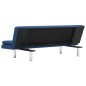 vidaXL Sofá cama con dos cojines poliéster azul vidaXL Sofá cama con dos cojines poliéster azul