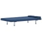 vidaXL Sofá cama con dos cojines poliéster azul vidaXL Sofá cama con dos cojines poliéster azul