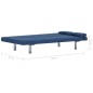 vidaXL Sofá cama con dos cojines poliéster azul vidaXL Sofá cama con dos cojines poliéster azul