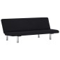 vidaXL Sofá cama de poliéster negro vidaXL Sofá cama de poliéster negro