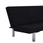 vidaXL Sofá cama de poliéster negro vidaXL Sofá cama de poliéster negro
