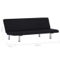 vidaXL Sofá cama de poliéster negro vidaXL Sofá cama de poliéster negro
