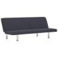 vidaXL Sofá cama de poliéster gris oscuro vidaXL Sofá cama de poliéster gris oscuro
