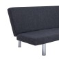 vidaXL Sofá cama de poliéster gris oscuro vidaXL Sofá cama de poliéster gris oscuro