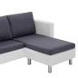 vidaXL Sofá de 3 plazas con cojines cuero sintético blanco vidaXL Sofá de 3 plazas con cojines cuero sintético blanco