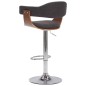 vidaXL Taburetes de cocina 2 unidades madera curvada y tela gris vidaXL Taburetes de cocina 2 unidades madera curvada y tela gris