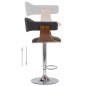 vidaXL Taburetes de cocina 2 unidades madera curvada y tela gris vidaXL Taburetes de cocina 2 unidades madera curvada y tela gris