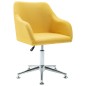 vidaXL Sillas de comedor giratorias 2 unidades tela amarillo vidaXL Sillas de comedor giratorias 2 unidades tela amarillo