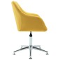 vidaXL Sillas de comedor giratorias 2 unidades tela amarillo vidaXL Sillas de comedor giratorias 2 unidades tela amarillo