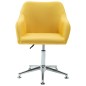 vidaXL Sillas de comedor giratorias 2 unidades tela amarillo vidaXL Sillas de comedor giratorias 2 unidades tela amarillo