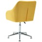 vidaXL Sillas de comedor giratorias 2 unidades tela amarillo vidaXL Sillas de comedor giratorias 2 unidades tela amarillo