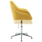 vidaXL Sillas de comedor giratorias 2 unidades tela amarillo vidaXL Sillas de comedor giratorias 2 unidades tela amarillo