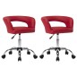 vidaXL Sillas comedor 2 unidades cuero sintético rojo tinto vidaXL Sillas comedor 2 unidades cuero sintético rojo tinto