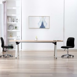 vidaXL Sillas de comedor de tela negras 2 unidades