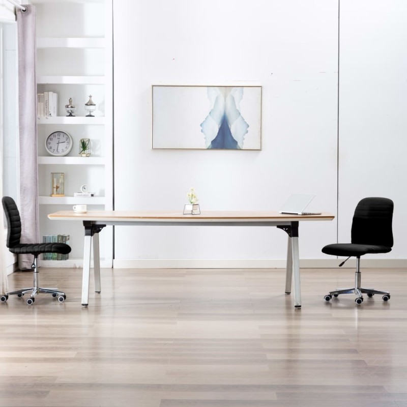vidaXL Sillas de comedor de tela negras 2 unidades vidaXL Sillas de comedor de tela negras 2 unidades