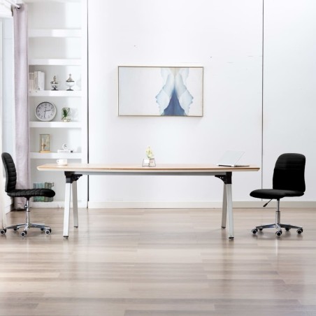 vidaXL Sillas de comedor de tela negras 2 unidades