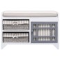 vidaXL Banco de recibidor de madera de Paulownia blanco 70x33,5x45 cm vidaXL Banco de recibidor de madera de Paulownia blanco 70x33,5x45 cm