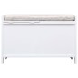 vidaXL Banco de recibidor de madera de Paulownia blanco 70x33,5x45 cm vidaXL Banco de recibidor de madera de Paulownia blanco 70x33,5x45 cm