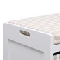 vidaXL Banco de recibidor de madera de Paulownia blanco 70x33,5x45 cm vidaXL Banco de recibidor de madera de Paulownia blanco 70x33,5x45 cm
