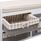 vidaXL Banco de recibidor de madera de Paulownia blanco 70x33,5x45 cm vidaXL Banco de recibidor de madera de Paulownia blanco 70x33,5x45 cm